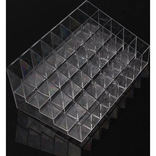 Trapezoid Clear Makeup Display 40 Lattices Lipstick Stand Case Cosmetic Organizer Holder Box Hot Sale High Quality