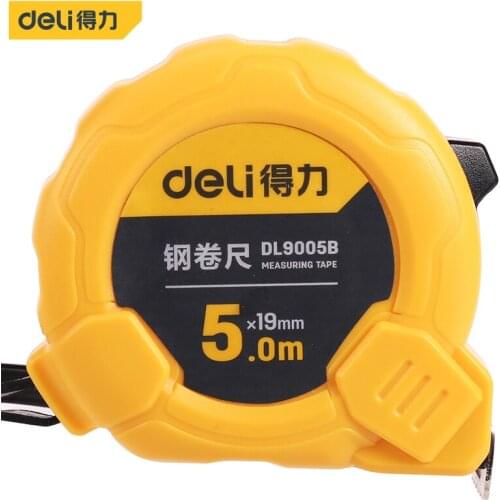 Deli Retractable Ruler Measuring Tape Portable Pull Ruler Metric Gauging Tool High Accuracy Auto Lock Gauging Tape Measure