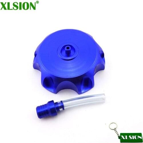 XLSION Tank Cap Cover CNC Petrol Gas Fuel Blue For 125cc 140cc 150cc Stomp Coolster SSR Pit Dirt Bike Motorcycle Motocross