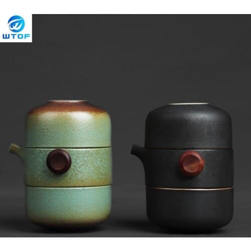Japanese Ceramic Teapot Gaiwan Teacups Handmade Portable Travel Office Tea Set Best Selling Gift