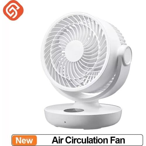 Youpin Portable Circulating Fan LED Digital Display Rechargeable Smart Timing Household Desktop Remote Control Fan