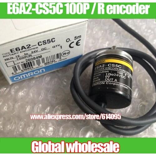 1pcs 12 to 24VDC E6A2-CS5C 100P / R incremental encoder for OMRON / 0.5M 100 line optical rotary encoder