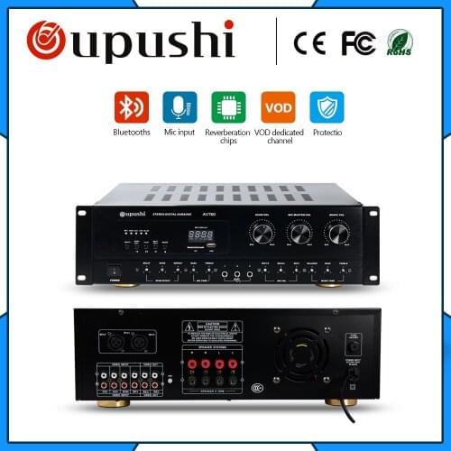 2.0 channel professional power amplifier 250w home theater amplifier oupushi AV760