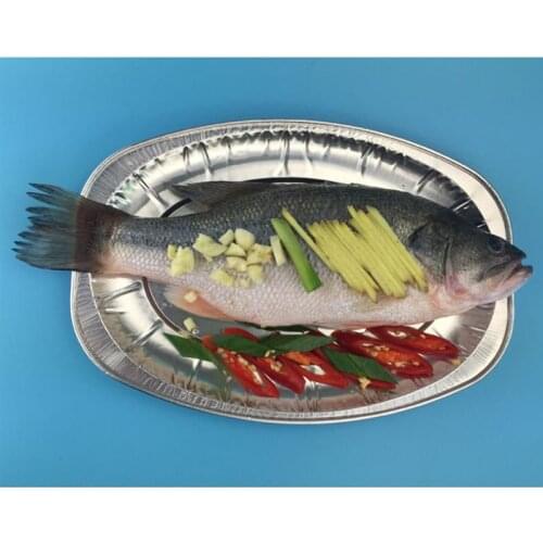 20pcs Disposable Oval Serving Plates Aluminium Foil Tray Serving Dishes Tableware for Catering BBQ Banquet Parties (Random Style