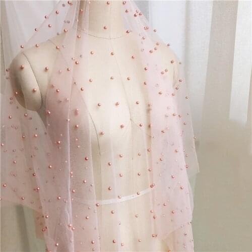 3 Color New Hand-beaded Lace Fabric White Lace Trim Dedicated High-end Wedding Dress RS569