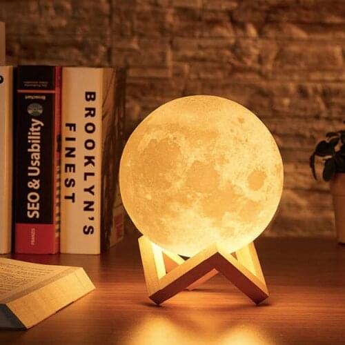 3D LED Moon Night Lamp Lighting Can Be Charger General Lamp 15 cm