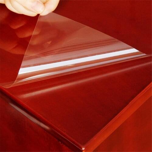 4Mil Transparent Protective Film 3Mx30/40/50CM Furniture Waterproof Self Adhesive Wall Paper Transparent Soft Tablecloth Pad