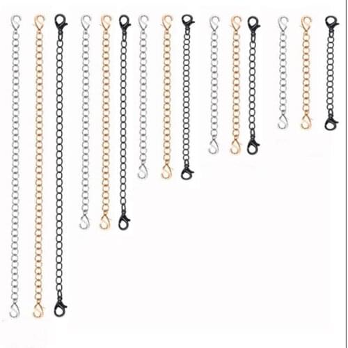 5pcs 25/50/75/100/150mm Stainless Steel Necklace Extender Bracelet Extender Extender Chain for DIY Jewelry