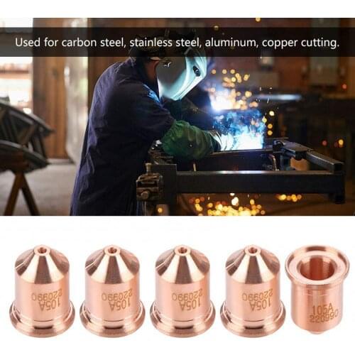 50% Hot Sales!!! 5Pcs Plasma Cutter Nozzles Torch Tips 220990 Parts for MAX65 Cutting Machine