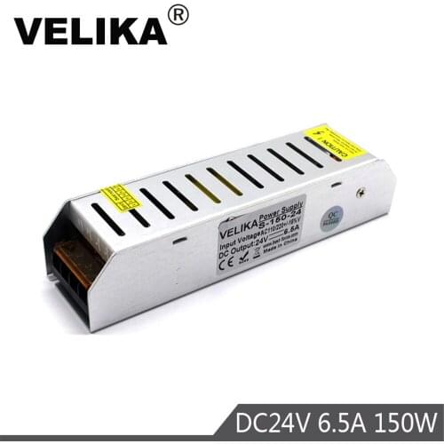 24V DC Power supply Adapter 6.5A 150W Switch Power Source Transformer 110V 220V AC DC24V SMPS For Led Strip Light lamp CCTV