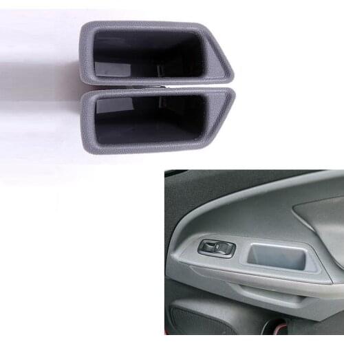 ABS 2pcs/set Front rear Door Armrest Storage Box Container Holder fit for Ecosport door storage barrel interior accessories