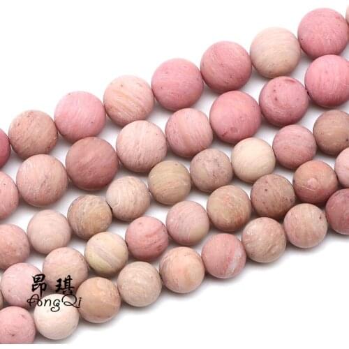 Natural Matte Red Wood Jaspers Beads For Jewelry Making 4 6 8 10 12mm Dull Polished Round Loose Beads Diy Bracelet Necklace 15