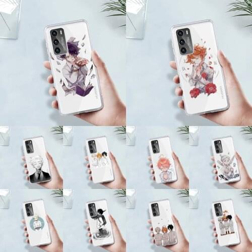 Anime The Promised Neverland Phone Case Transparent For Huawei MATE P 40 30 20 10 pro plus lite X 5G Soft TPU Clear Mobile bags