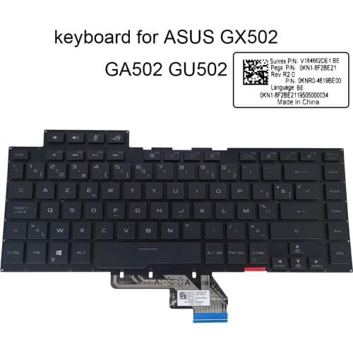 RGB Croatian belgium colorful backlight keyboard for Asus Rog Zephyrus GU502 GA502 GX502 Gaming notebook PC keyboard V184662DE1