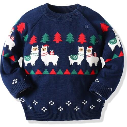 Baby Sweater 2020 Autumn Winter New Childrens Christmas Clothes Kids Boys Fashion Cartoon Knitted Coat Toddler Sweaters 2-6Y