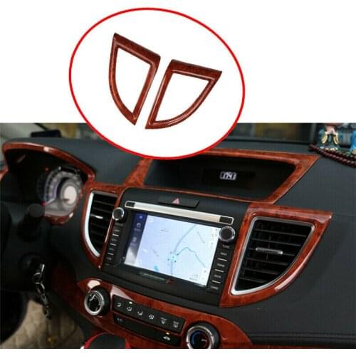 For HONDA CR-V CRV 2012-2016 Peach Wood Grain Middle Air Outlet Vent Cover Trim