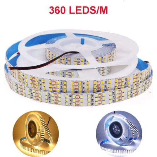 100m 2835 Led Tape Double Row Three Row Flexible Soft Led strip 4000k 240 leds/m 360 leds/m 480Leds/m DC12V Showcase Lightbox