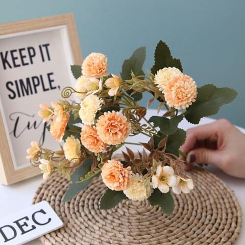 Artificial Carnations Flowers Home Decor Dry Rose Flower Fake Clove Flower Home Garden Wedding Decoration Accessories