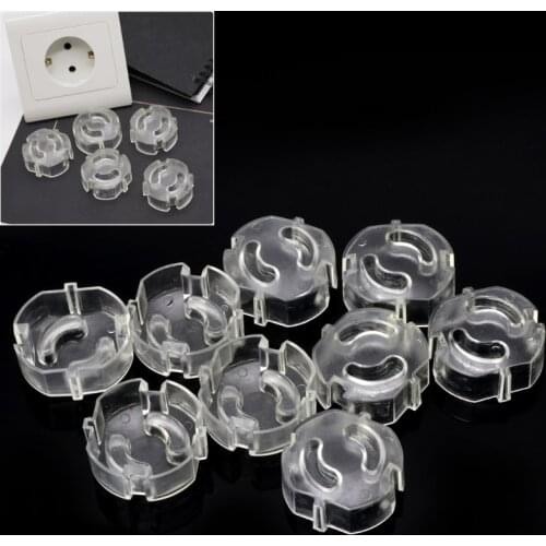J60B 10pcs EU Kids Safety Electrical Outlet Cover Baby Protection Anti Electric Shock