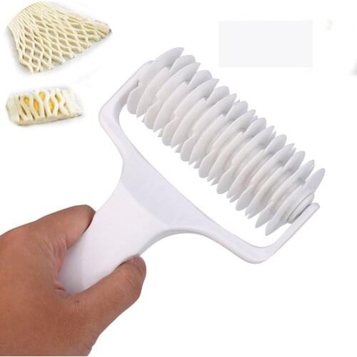 Larg Pastry Cutter Dough Roller Knife Lattice Cutter Pasta Tool Cookie Pie Pizza Bread Pastry Lattice Roller Cutter #623