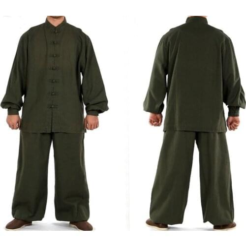 9color Spring&Autumn&Winter tai chi suits meditation lay exercising uniforms martial arts clothing wing chun red/green/brown