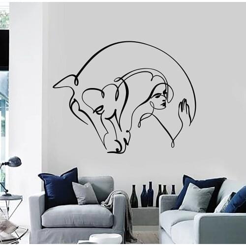 Horse Girl Wall Decals Abstract Animal Friendly Vinyl Door Window Stickers Girls Bedroom Nursery Interior Decor Art Murals Z797