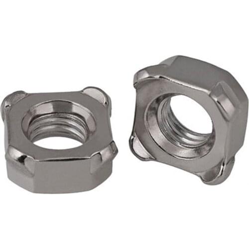 M4 M5 M6 M8 M10 304 Stainless steel square spot welding nut Four corners weld nuts GB13680 Screw cap