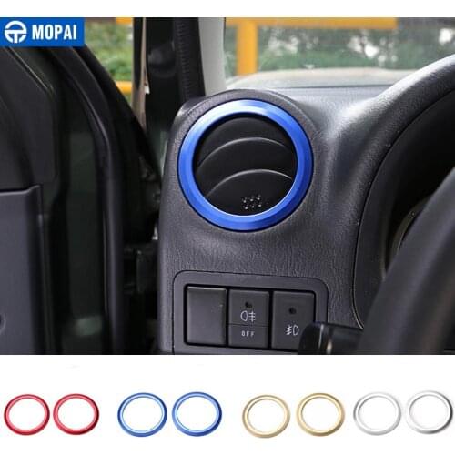 MOPAI Interior Mouldings Car Air Conditioning Vent Outlet Decoration Cover Ring Stickers for Suzuki Jimny 2007 Up Accessories