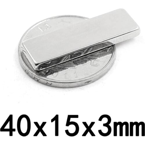 5/10/20PCS 40x15x3 mm Powerful Magnets 40mmX15mm N35 Block Strong Neodymium Magnet 40x15x3mm Permanent NdFeB Magnetic 40*15*3 mm