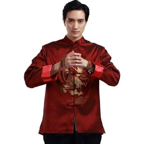 Shanghai Story chinese mens Jacket chinese traditional clothing dragon Kungfu shirt chinese traditional Chinese Style Top Man