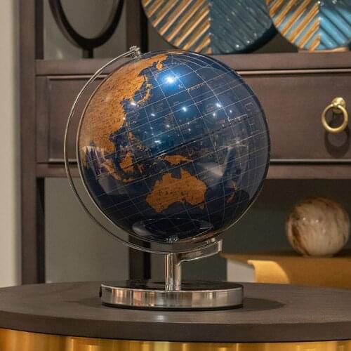 25cm Led Gem World Globe Map 360-degree Rotating World Geographic Map Desktop Decoration Desk Lamp Hd Office Decoration
