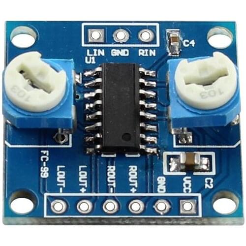 PAM8406 Digital Amplifier Board with Volume Potentiometer Stereo Noiseless 2X5W Class D Power Amplifier Module