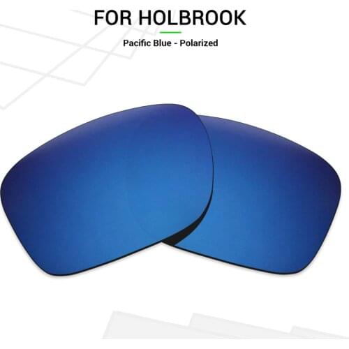 Mryok Anti-Scratch POLARIZED Replacement Lenses for-Oakley Holbrook OO9102 Sunglasses Pacific Blue