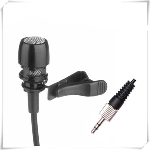 Professional Black Lapel Microphone Condenser Lavalier Microfone for Sennheiser Wireless Transmitter TRS 3.5mm Screw Jack