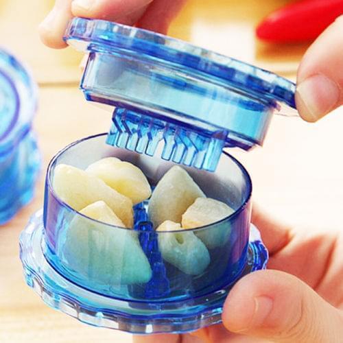 Hot Sale Helpful Garlic Crusher Grater Plastic Box Twist Peeler Mincer Press Kitchen Tool Ginger (Random Color)