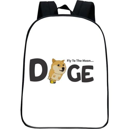 Dogecoin Backpack Students School Bags New Mochila Boys Girls Bag Everyday Bookbag Teenagers Travel Rucksack