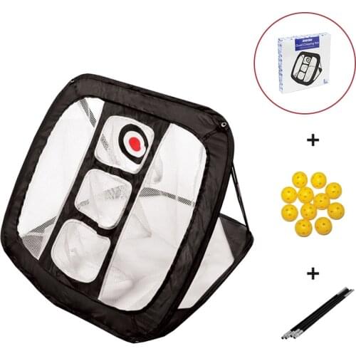 WISHOME Pop Up Golf Chipping Net Poratble Golf Outdoor Foldable Pitching Cages Golf Training Set Swing Game Accessories 1 PCS