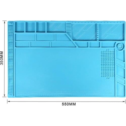 S-180 55x35cm BGA Heat Insulation Silicone Pad Hot Air Gun Desk Mat Maintenance Platform for Mobile Phone BGA Soldering Repair