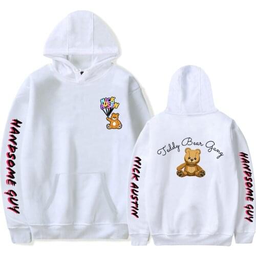 Hip Hop Classic NICK AUSTIN PUFF TEDDY BEAR Print Hoodies Men/Women Fashion kids Hoodies Sweatshirts Casual Long Sleeve Tops