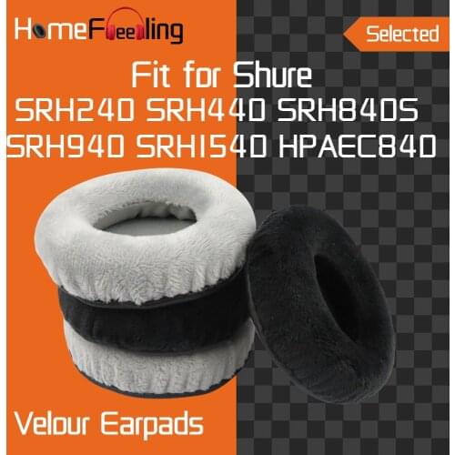 Homefeeling Velour Earpads for Shure SRH240 SRH440 SRH440S SRH840S HPAEC840 SRH1440 SRH1540 Headphones Earpad