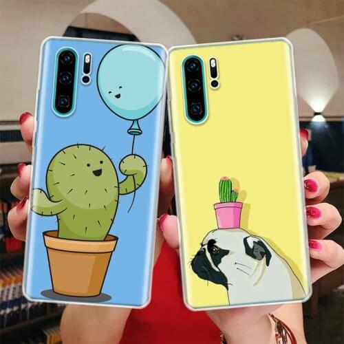 Cactus Vintage Flower Silicon Phone Case For Huawei Honor 10 9 20 Lite Y5 Y6 Y7 Y9 9X 8X 8S 8A 7X 7A 7S Pro + 10i20i Coque