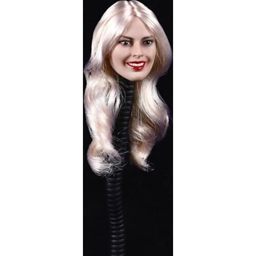 1/6 Soldier European And Beautiful Model Hair Transplant Head Sculpt Toy Doll Accessories F 12'' Action Figure Female Body Model