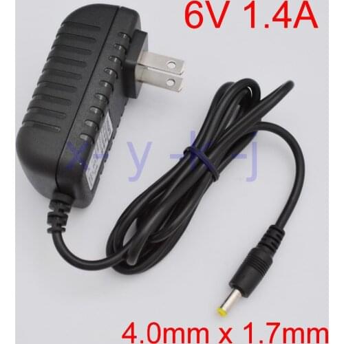 1PCS 6V 1.4A High quality IC program AC 100V-240V Converter power Adapter DC 6V1.4A1400mA Power Supply US Plug DC 4.0mm x 1.7mm