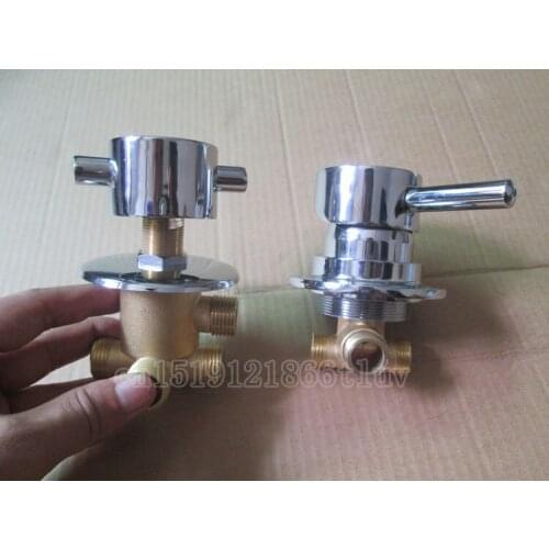 2PCS=1 SET Brass shower room mixer faucet separate, 3/4/5 way water outlet bathroom shower faucet mixing valve