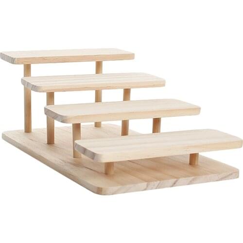 Assembleable Bamboo Sunglasses Stand Glasses Display Jewelry Holder Bracelet Watches Show Product 4 Layers