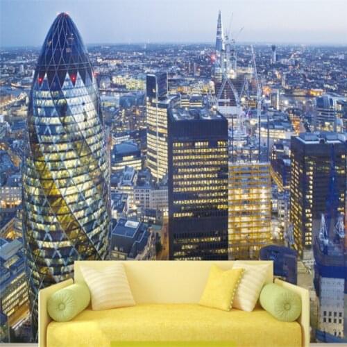 Beibehang Customize the new British style 3D urban architecture large mural living room sofa wallpaper wall papers home decor
