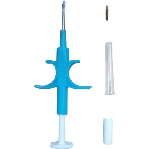 Free shipping Blue 2.12x12 1.4x8 1.25x7 EM4305 FDX-B standard Animal lifetime tracking microchip transponder for vet with syring