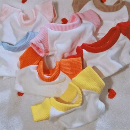 Cosmile Multicolor stitching doll short sleeve Clothes costume fit for plush Doll toy stuffed cute lovely cosplay cos gift