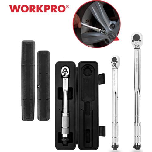 WORKPRO Torque Wrench 1/4'' 3/8'' 1/2'' Square Drive Socket Wrench Two-way Ratchet Wrench Car Repair Hand Tools Spanner Key