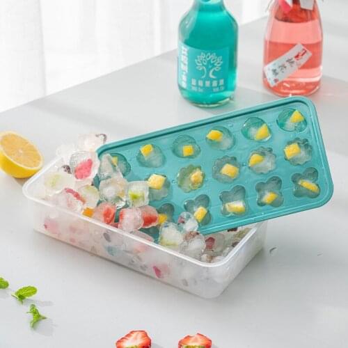 Flower Ice Cream Mold Ice Cubes Tray Box With Cover Chocolate Mold Ice Tray Mold Kitchen Cake Mold Tool Bar DIY Ice Maker Tools